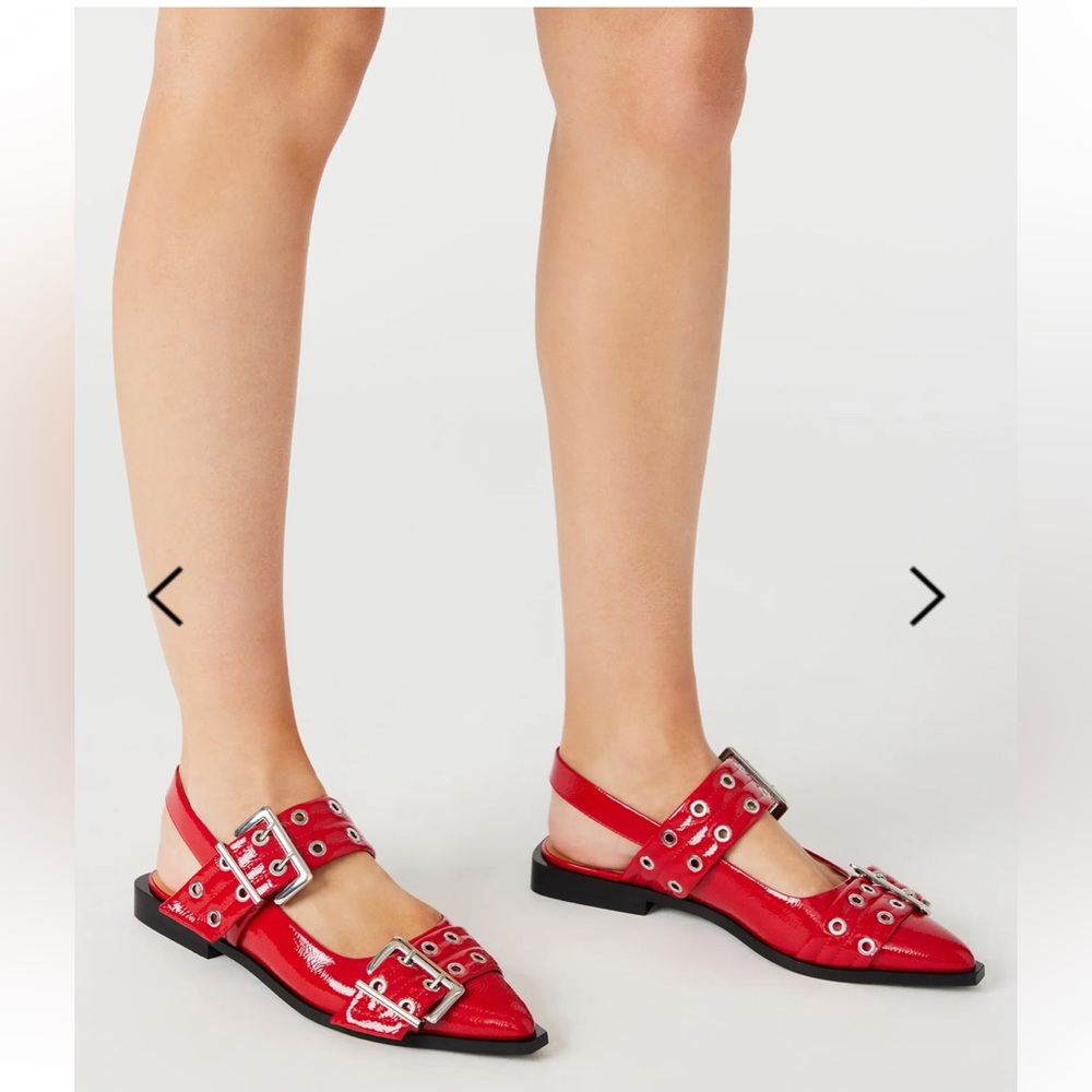 Steve Madden red studded flats